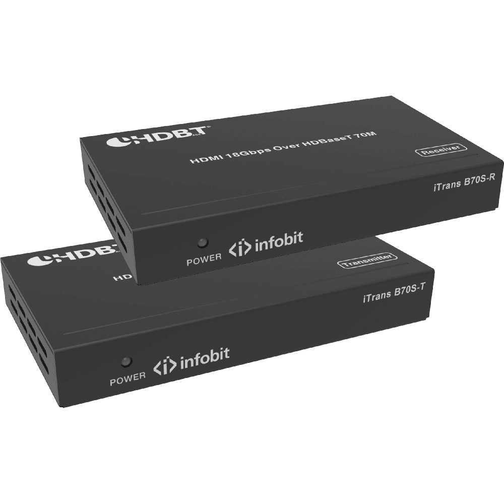 iTrans B70S - HDBaseT förlängning (Tx och Rx), HDMI 18Gbps, 70m i 1080p, 40m i 4K/60Hz - Bild 2