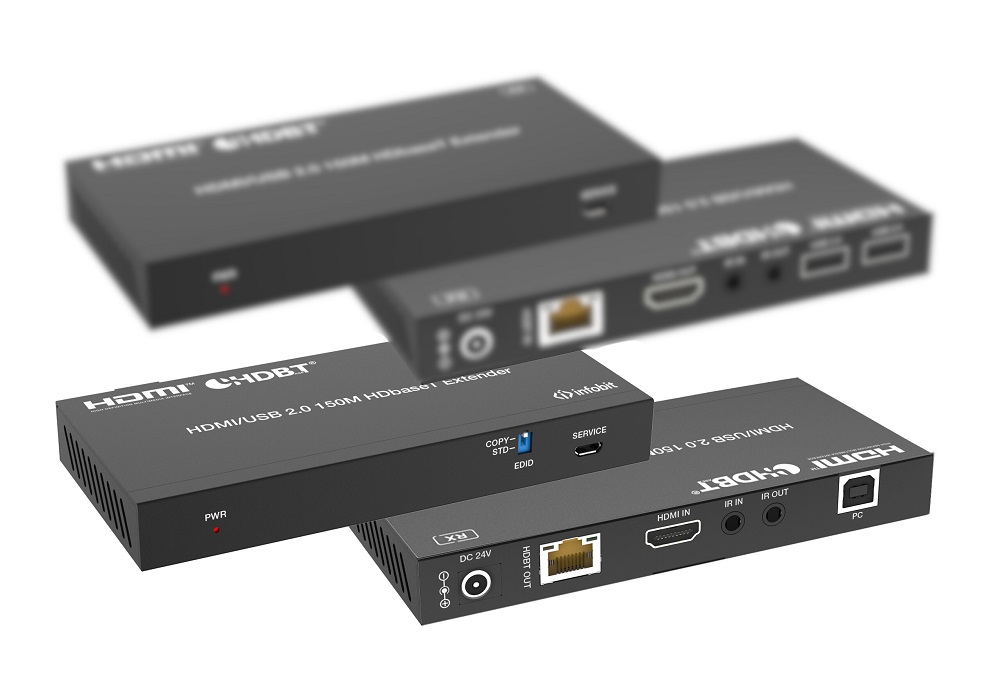 iTrans E150U2-T- HDMI & USB 2.0 över HDBaseT-sändare (Tx), 150 m i 4K/60Hz. Till iMatrix MMI2K-HBT150 utgångskort - Bild 2